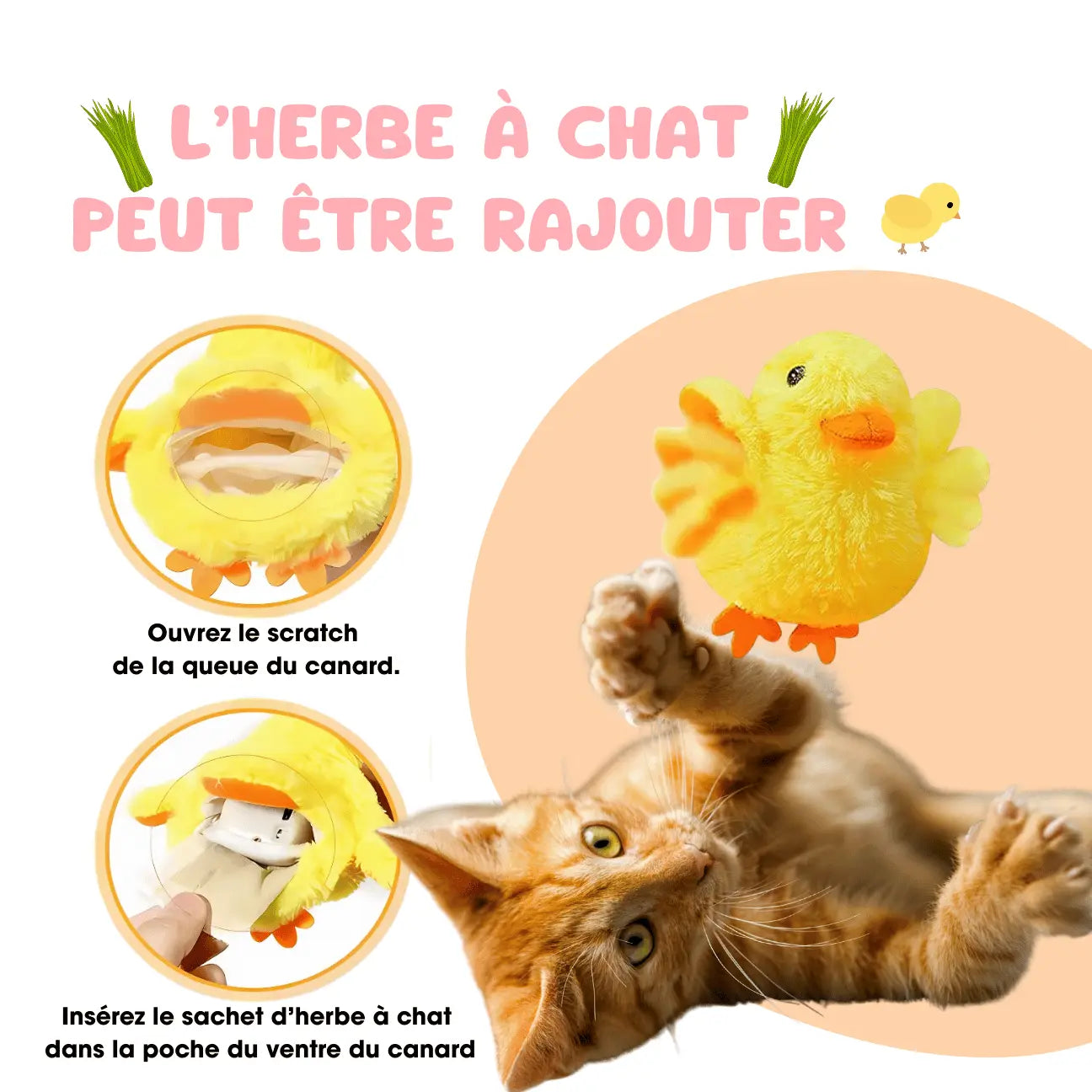 JOUET CHAT INTERACTIF CANARD CATILEM