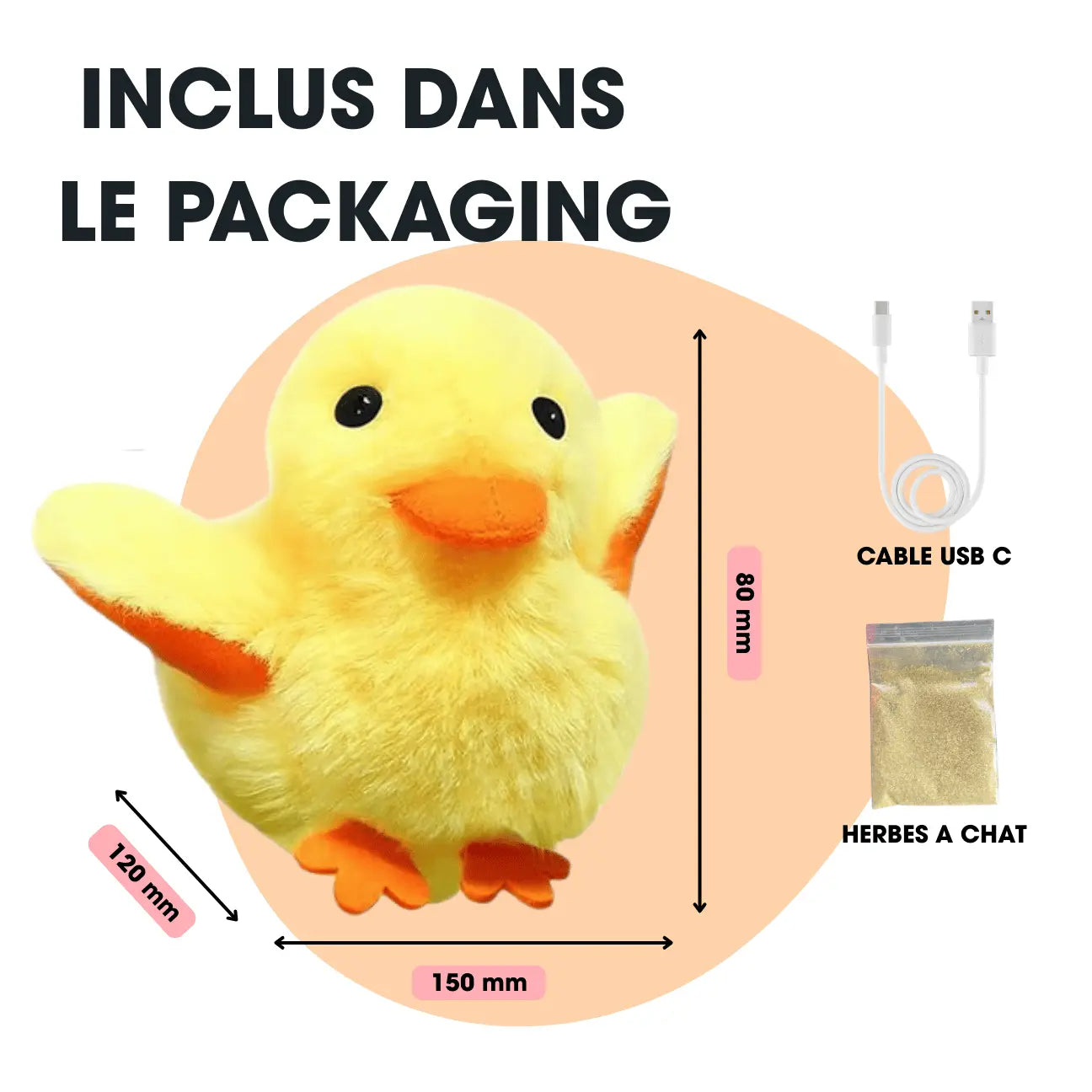 JOUET CHAT INTERACTIF CANARD CATILEM