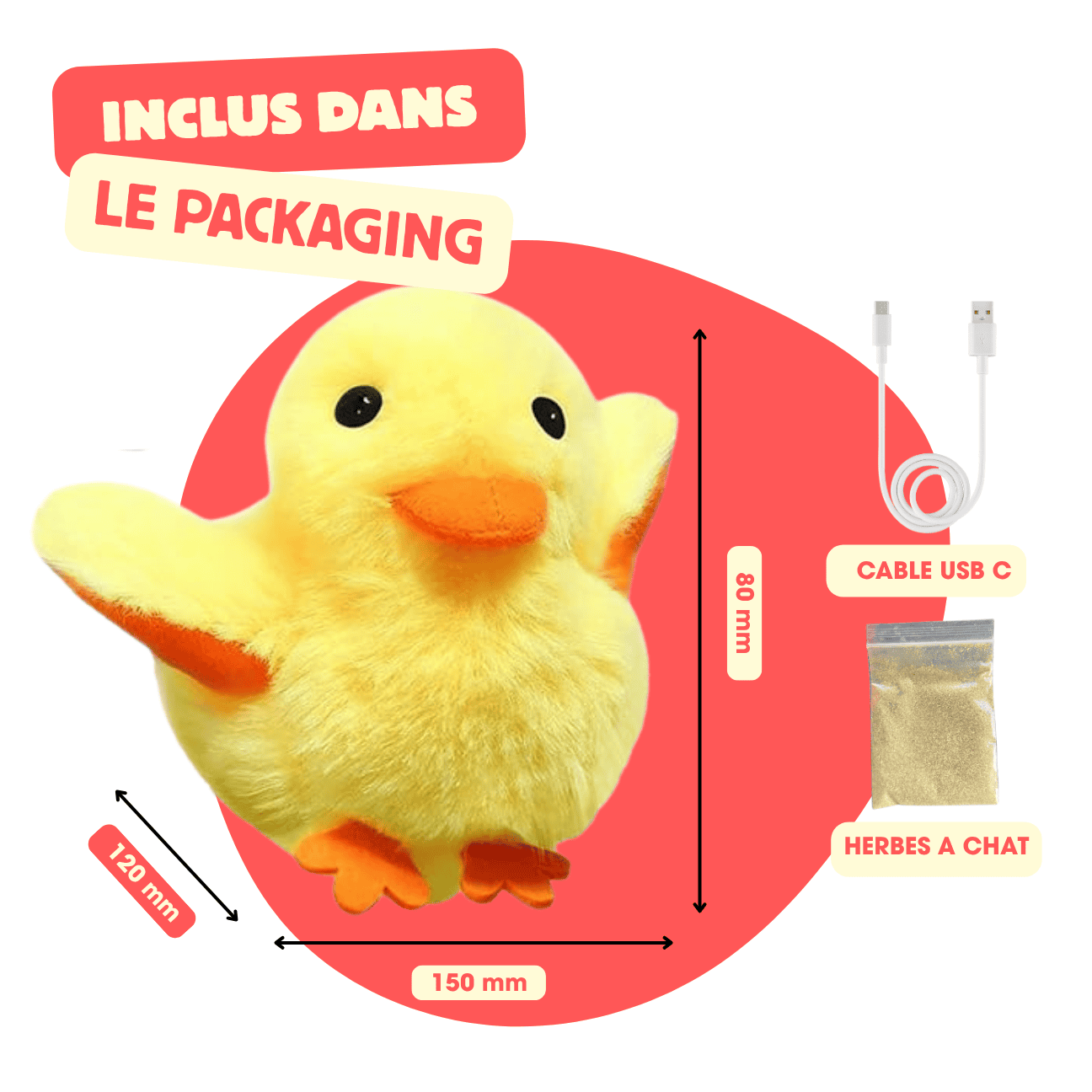 Jouet canard battant interactif pour chat FlappyDuck – Fun & stimulant - CATILEM