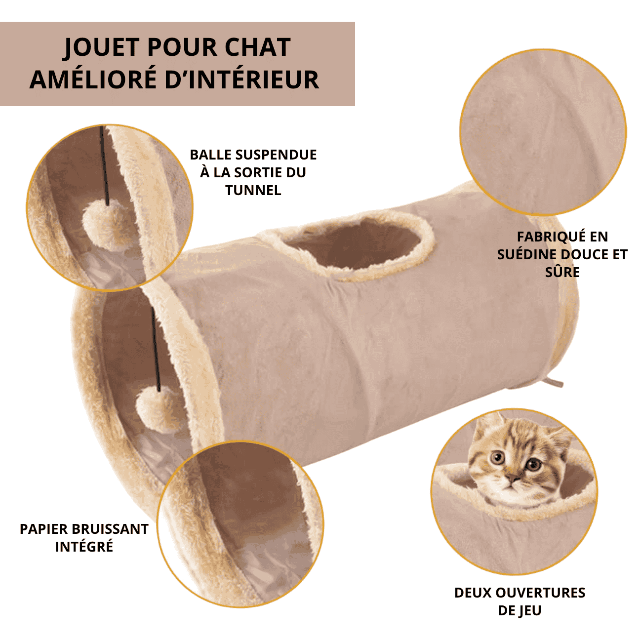 Lot 21 Jouets Pour Chat – Tunnel, Balles & Souris - CATILEM