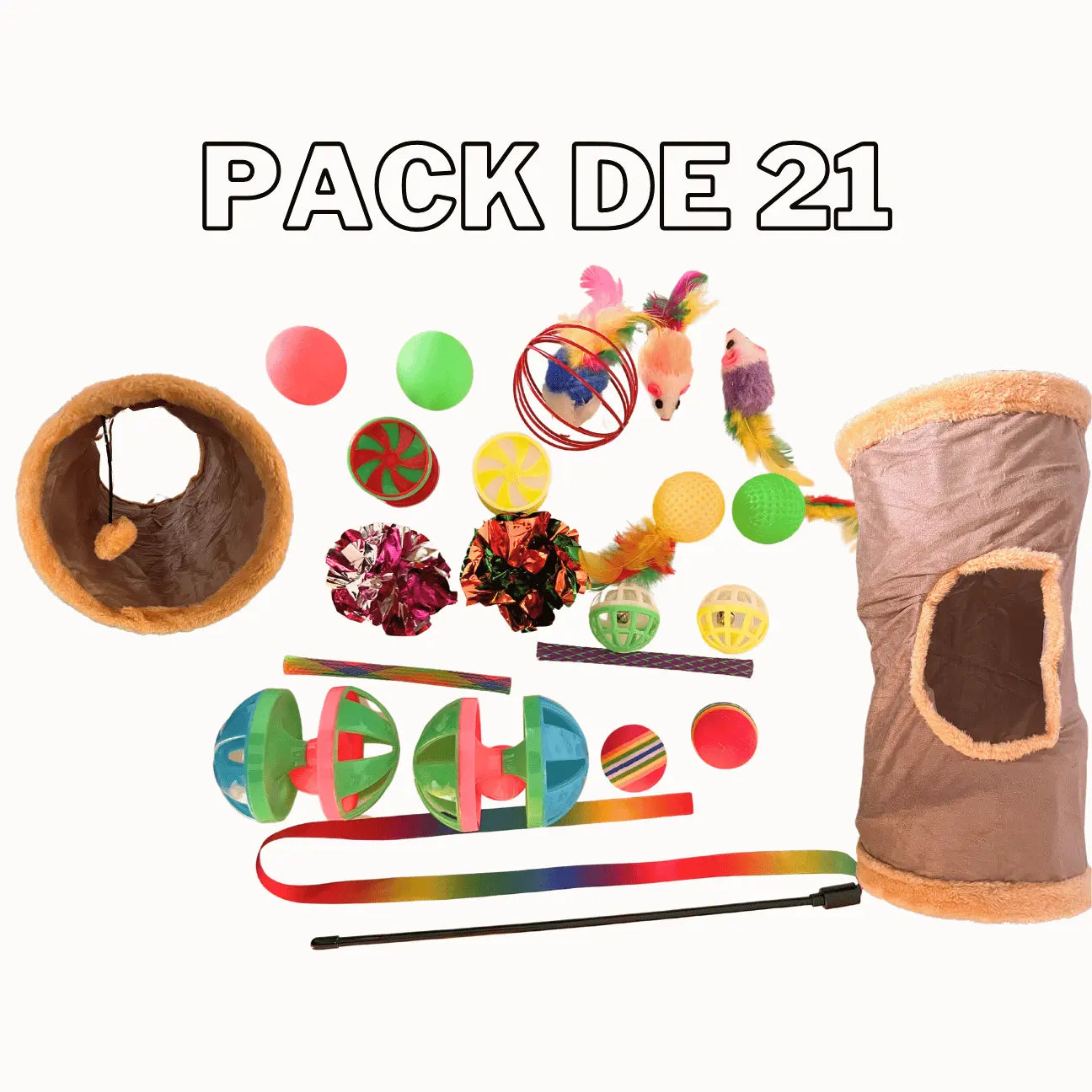 PACK DE 21 JOUETS POUR CHAT CATILEM