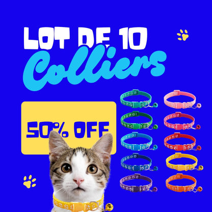 Collier Réfléchissant Pour Chat – Sécurité & Confort avec Clochette CATILEM