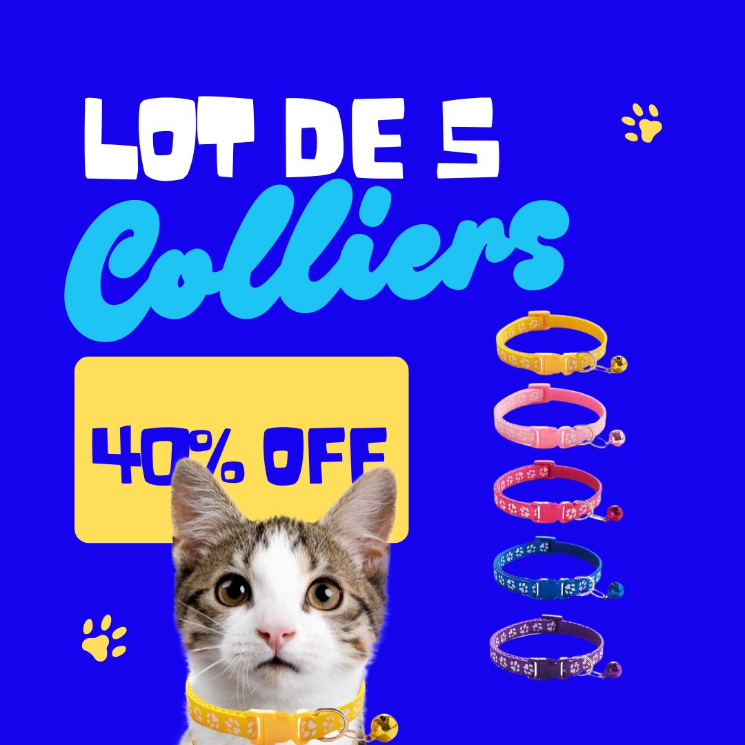 Collier Réfléchissant Pour Chat – Sécurité & Confort avec Clochette CATILEM