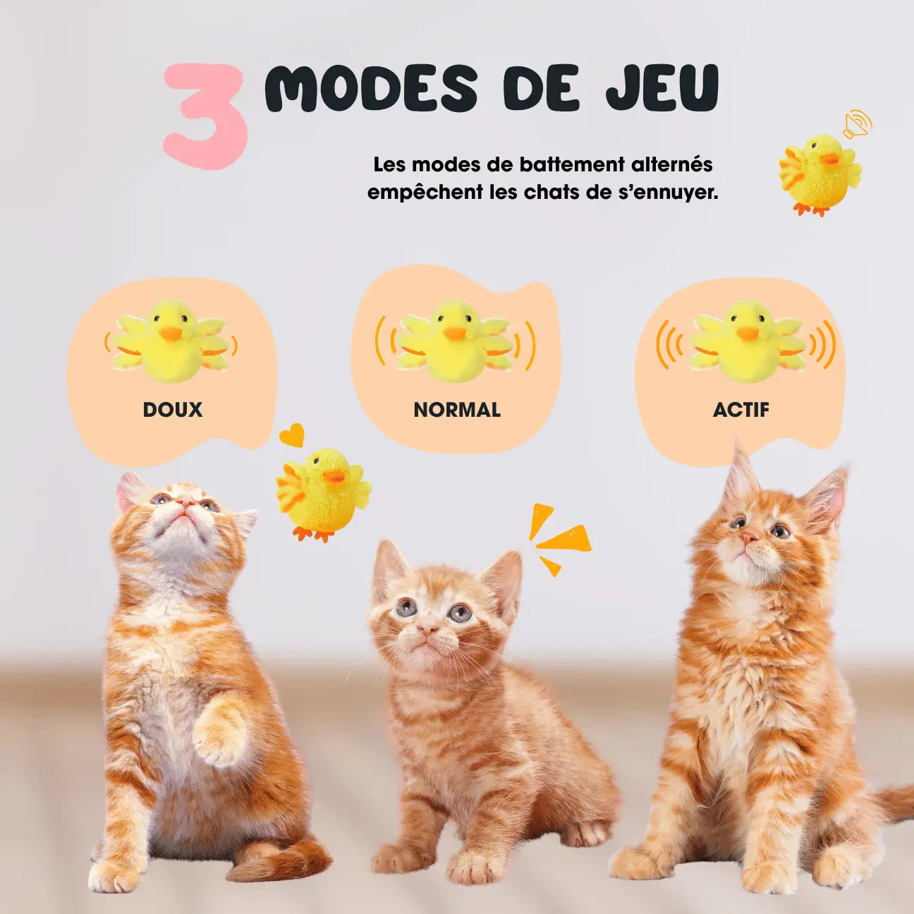 JOUET CHAT INTERACTIF CANARD CATILEM