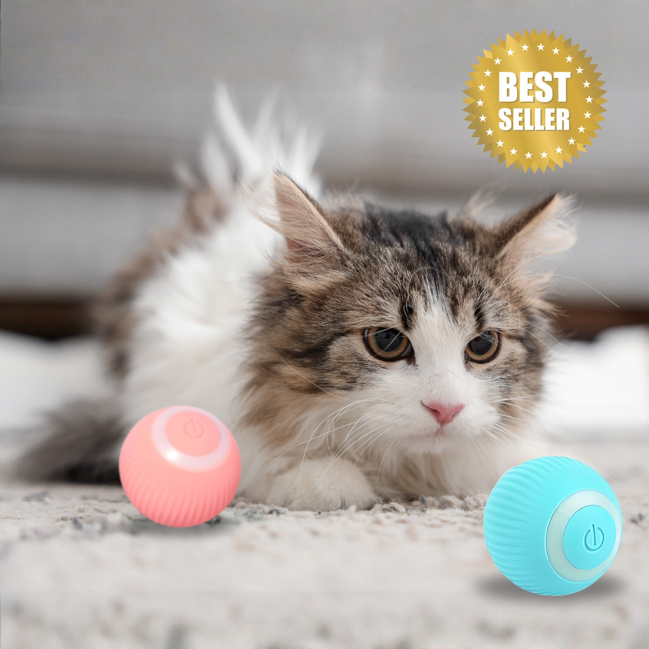 Balle interactive automatique pour chat CatMotion – Idéale contre l’ennui CATILEM