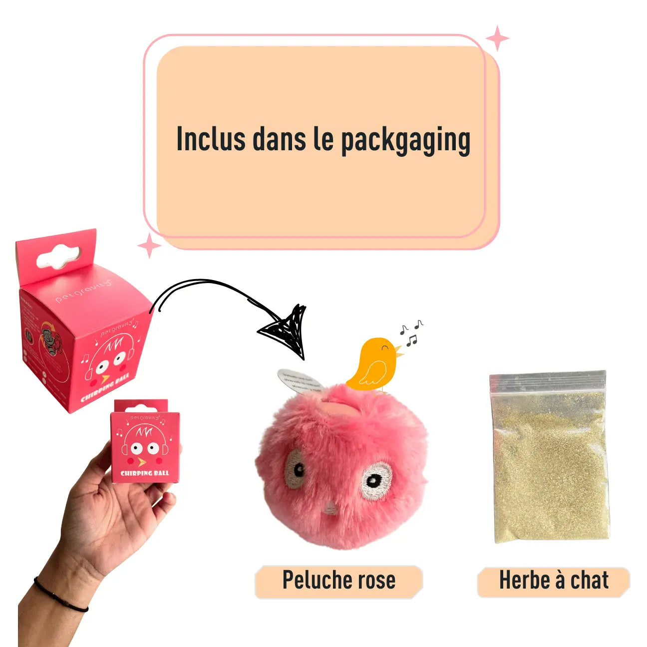 BALLE POUR CHAT INTERACTIVE CATILEM