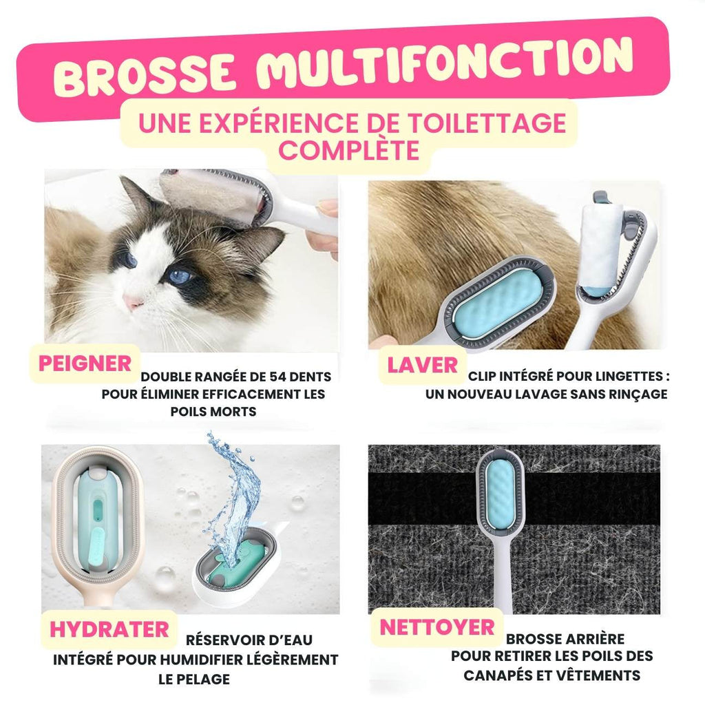 Brosse de toilettage pour chat GroomBrush – Pelage doux & moins de poils CATILEM