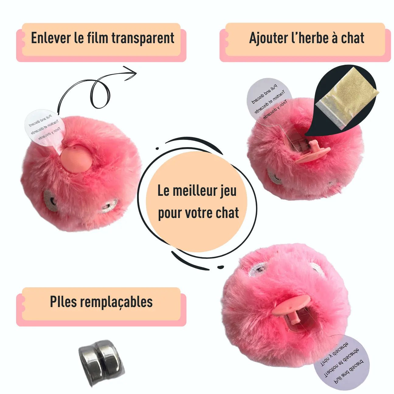 BALLE POUR CHAT INTERACTIVE - CATILEM