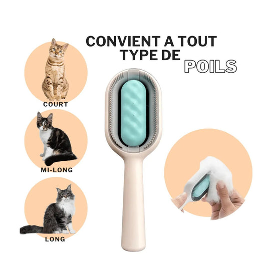BROSSE POUR CHAT - TOUT TYPES DE POILS - CATILEM