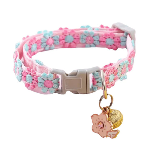 Collier Fleur Pour Chat – Réglable & Élégant avec Clochette - CATILEM