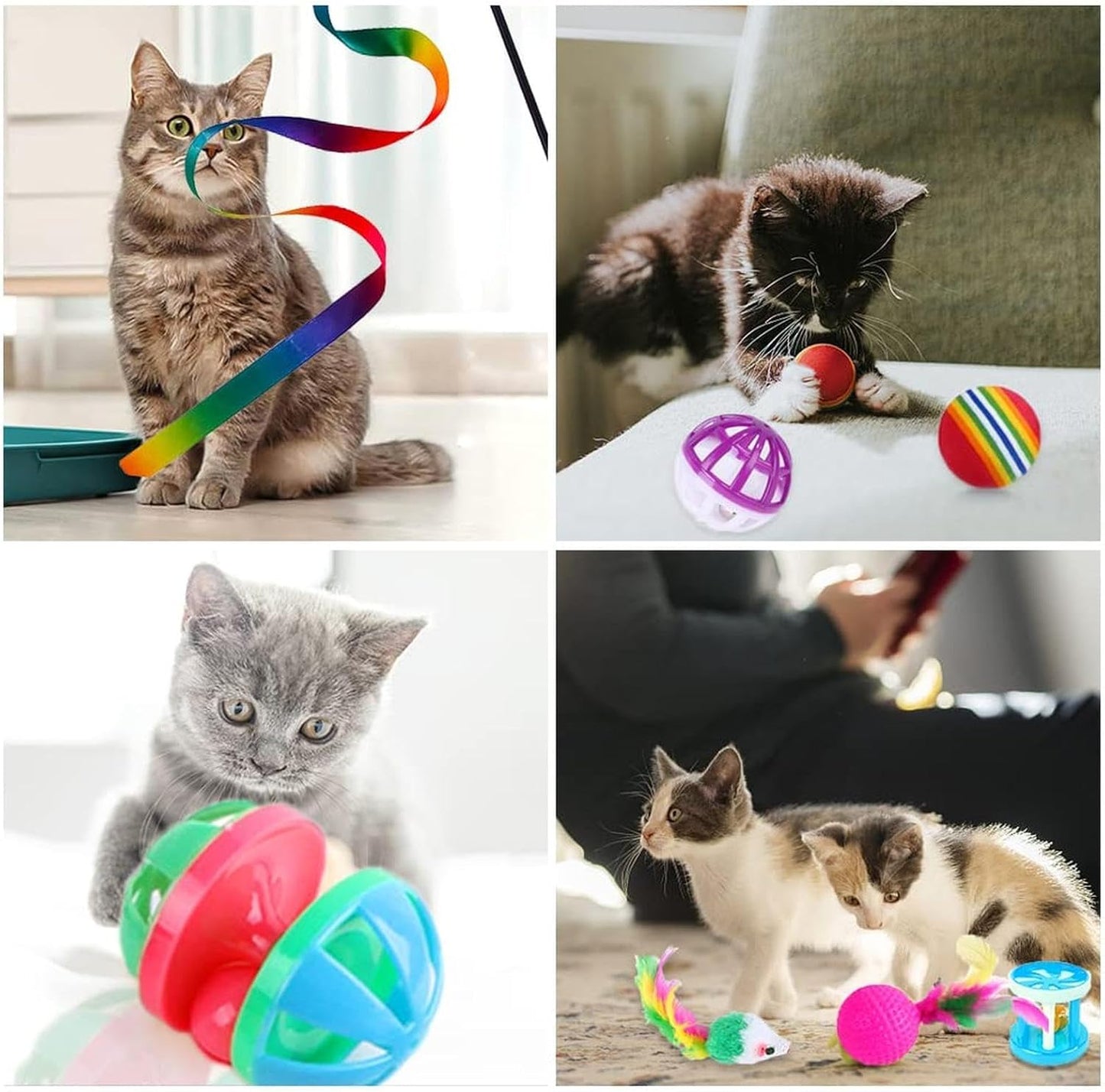 Lot 21 Jouets Pour Chat – Tunnel, Balles & Souris - CATILEM