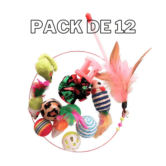 PACK DE 12 JOUETS POUR CHAT - CATILEM